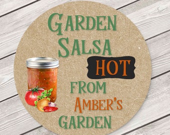 Personalized Canning Labels | Salsa Labels | Custom Food Gift Sticker | Canning Jar Label | Mason Jar Label | Canning Jar Stickers #1002
