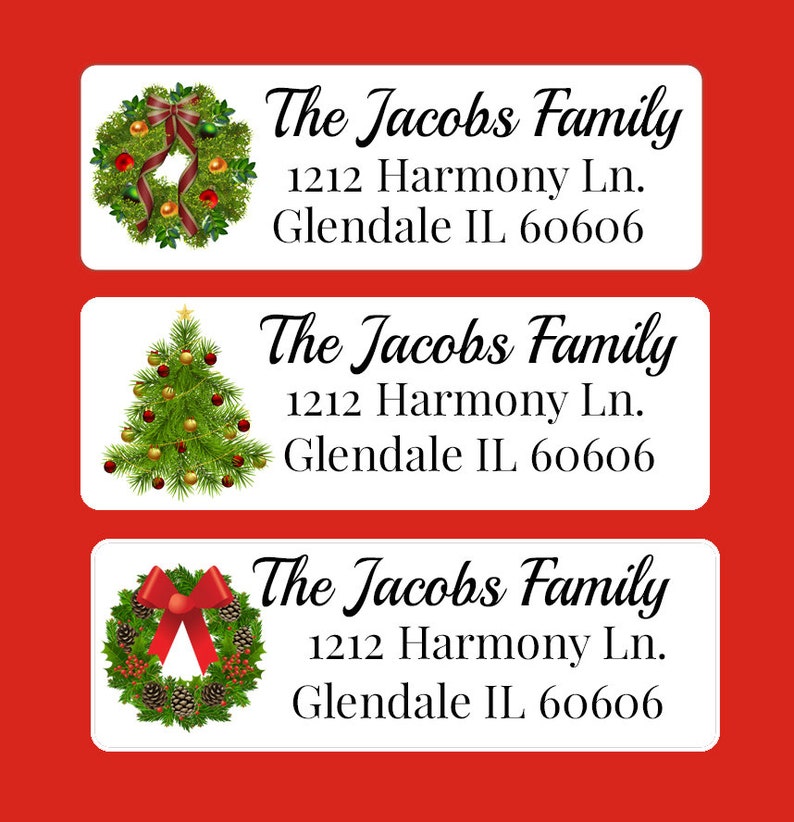 Christmas Address Label Return Address Label Christmas Etsy Address Label Christmas