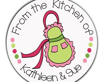 Personalized Stickers, From the Kitchen Of, Kitchen Stickers, Cookie Labels, Canning Labels, Baking Labels, SHEET OF 12 (73)