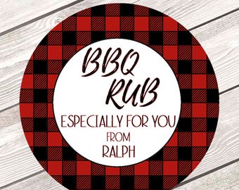 Personalized BBQ Rub Labels, Spice Bottle Stickers