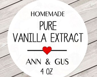 Homemade Vanilla Extract Label, Vanilla Extract Label, Minimalist Label, Vanilla Bean Paste Label, Vanilla Sticker, Minimalist Sticker #2061