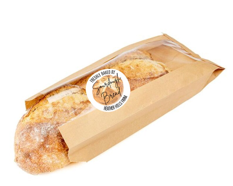 Sourdough Bread Label, Homemade Bread Sticker, Baked Goods Label, Bread Box Label, Pantry Label, Custom Food Label, Baked with Love Stickers zdjęcie 6