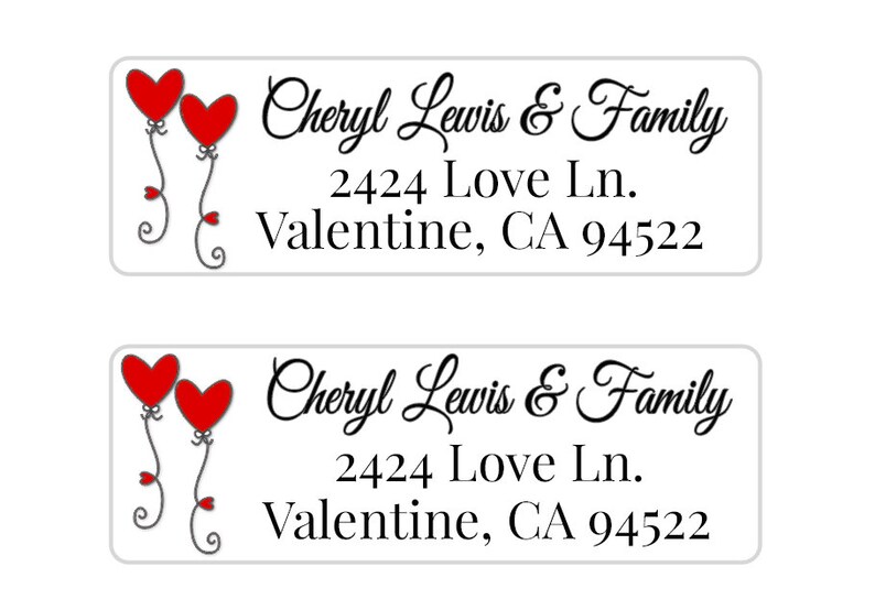 Valentine Address Label Kids Valentines Return Address Etsy