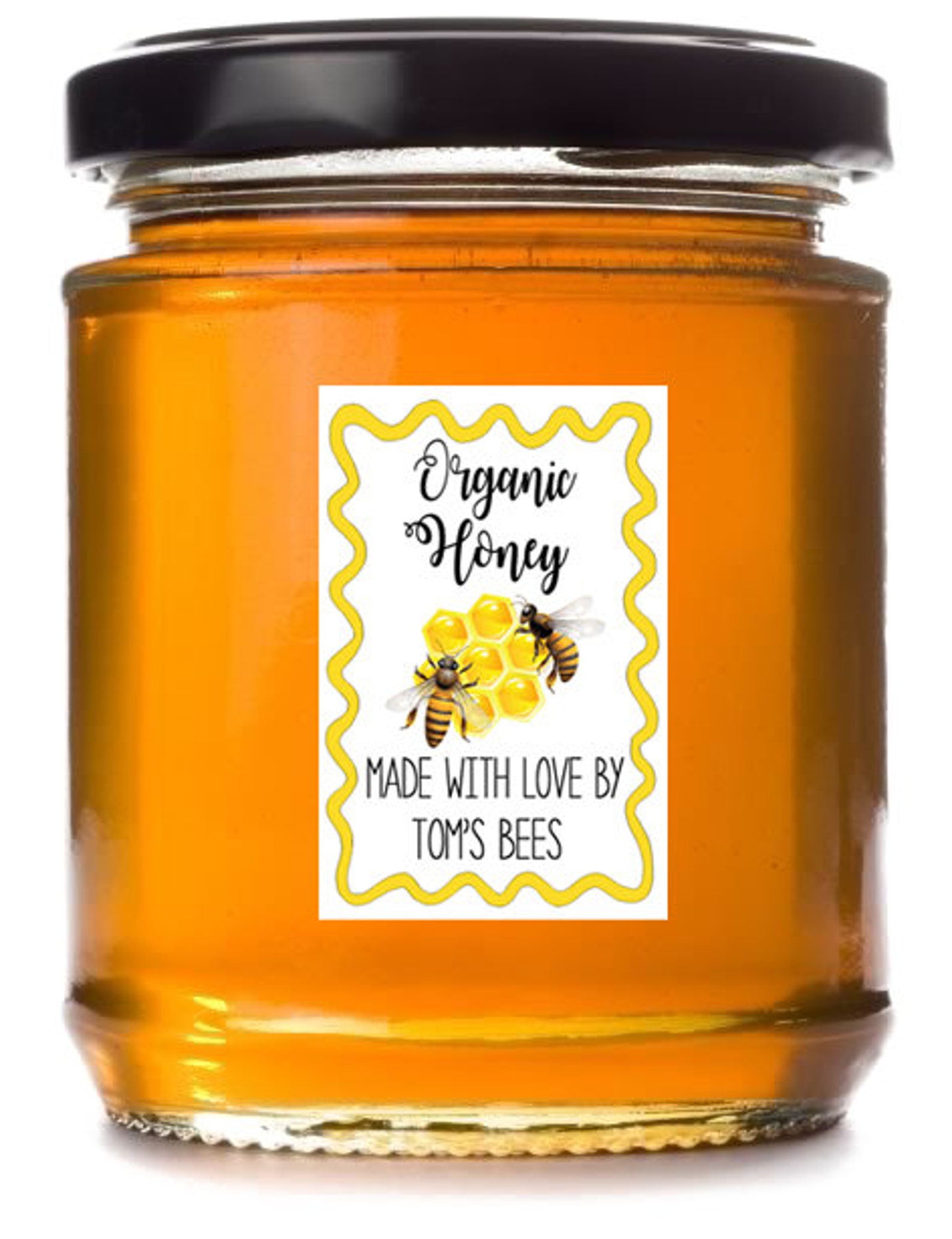 Honey Labels Honey Jar Labels Organic Honey Pure Etsy