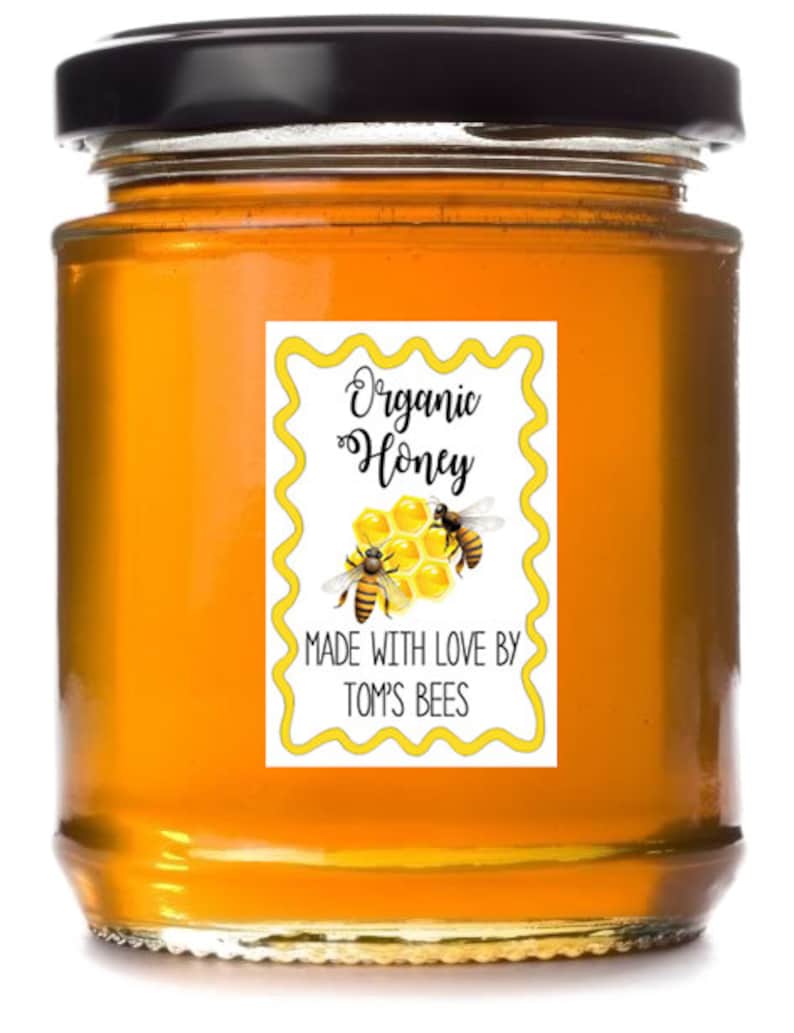 Honey Labels Honey Jar Labels Organic Honey Pure Etsy