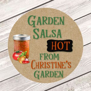 Personalized Canning Labels | Salsa Labels | Custom Food Gift Sticker | Canning Jar Label | Mason Jar Label | Canning Jar Stickers #1002
