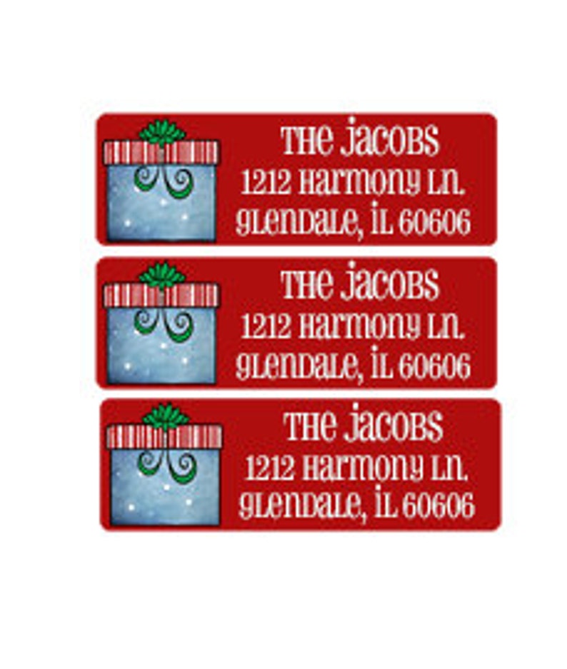 Christmas Address Labels Envelope Seals Return Address Etsy