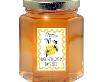 Honey Labels, Honey Jar Labels, Honeycomb, Organic Honey, Pure Honey, Raw Honey, Honey Bees, Flower Honey, Beekeeper Honey #1132