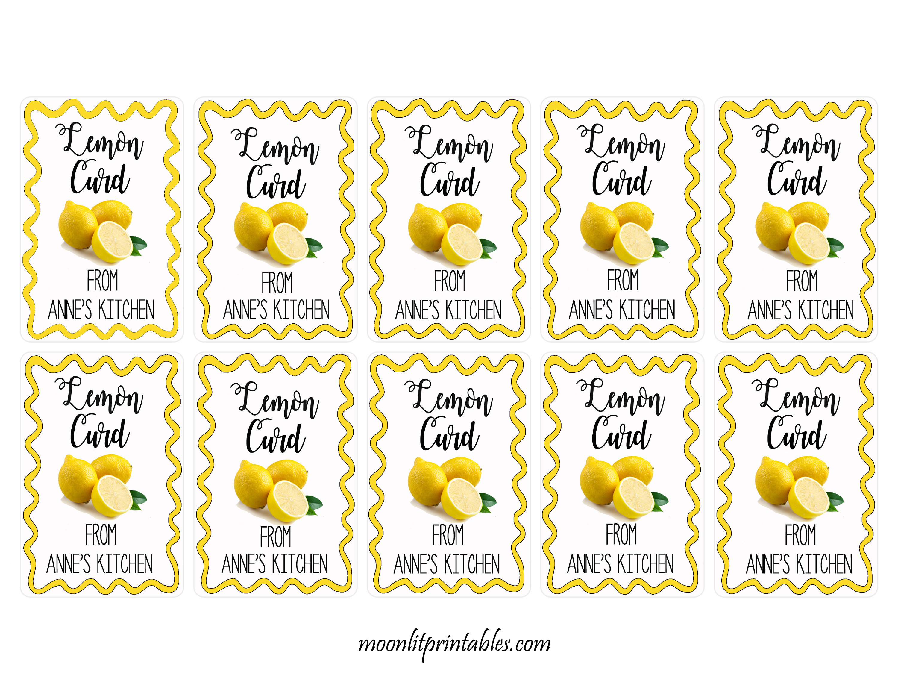 Lemon Labels, Lemon Curd Labels, Limoncello Labels, Mason Jar Labels ...