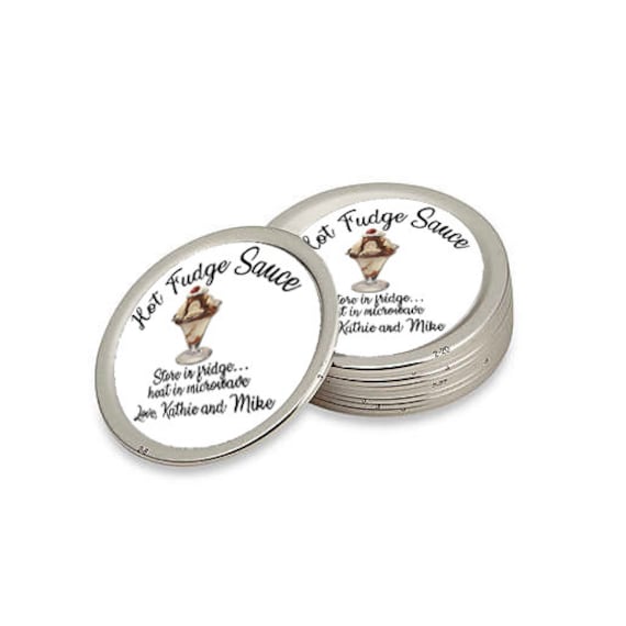 Hot fudge sauce labels
