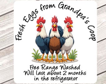 Custom Egg Carton Labels, Egg Handling Instruction Labels, Farmers Market Labels, Personalized Egg Stickers, Unwashed Egg Labels