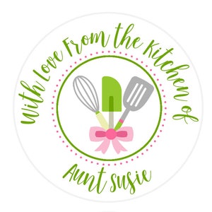 Custom Baking Labels | Personalized Kitchen Stickers | Baked With Love Label |Minimalist Label | Cookie Bag Sticker | Bakery Stickers | #803