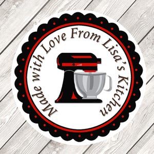 Baking Labels, Cookie Box Labels, Cookie Bag Labels, Baked With Love Labels, Kitchen Stickers, Baked Goods Label, SHEET OF 12 (712)