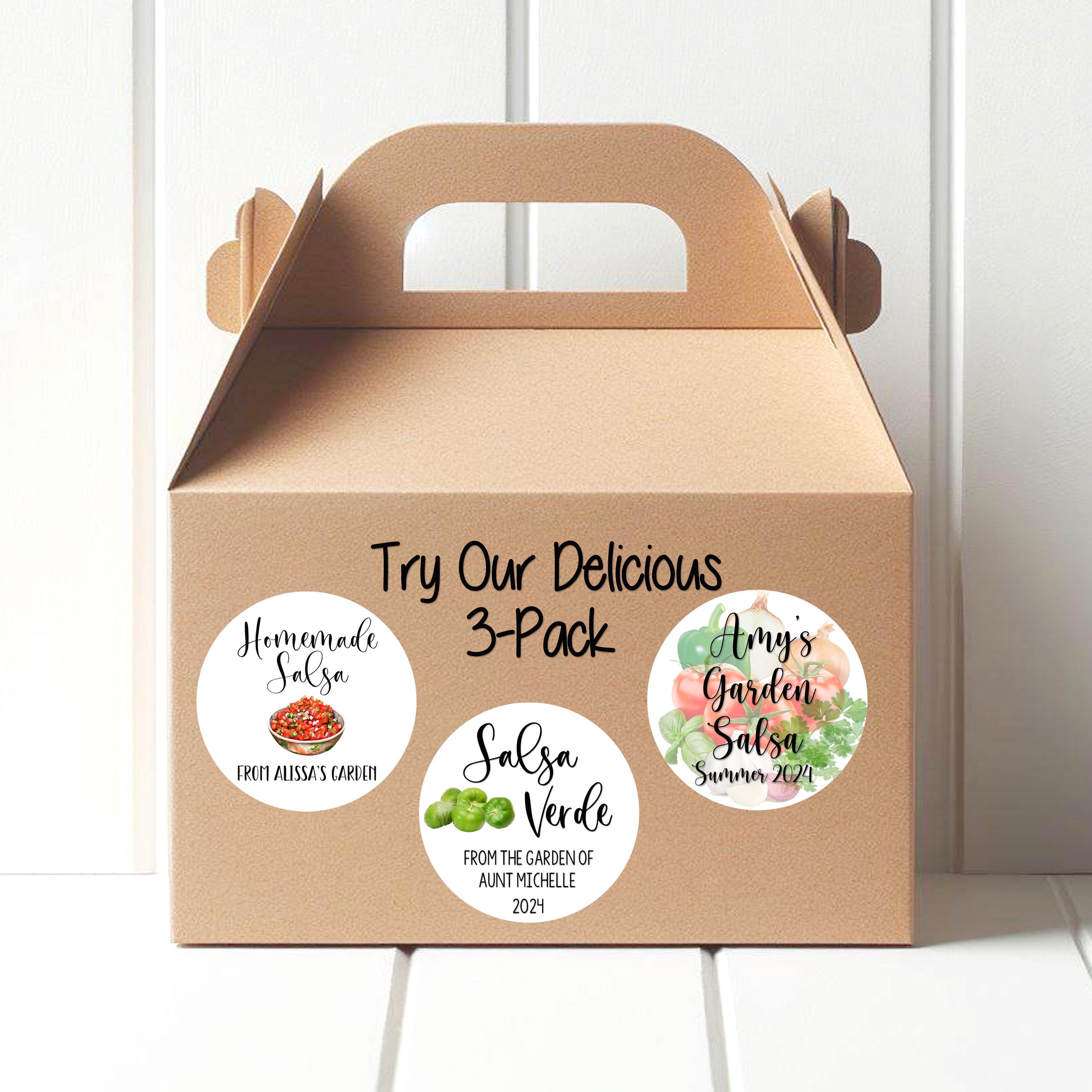 Custom Minimalist Mason Jar Labels, Personalized Salsa Stickers ...