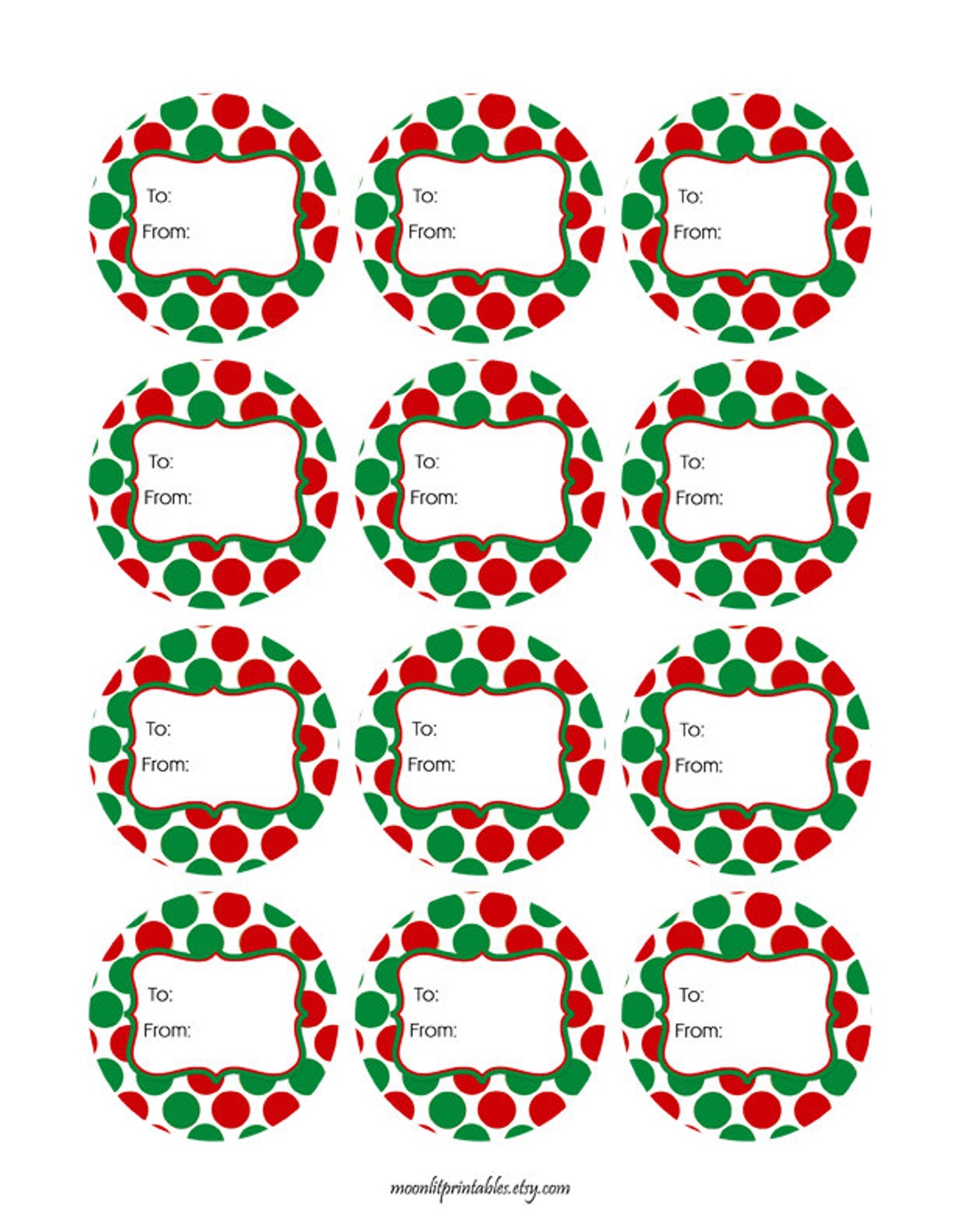 Christmas Stickers Christmas Gift Tag Holiday Gift Label To Etsy