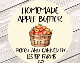 Apple Butter Labels for Canning Jars, Mason Jars, Canning Jar Lids, Applesauce, Jam, Preserves, Lid Labels, Homemade Apple Jam #1918