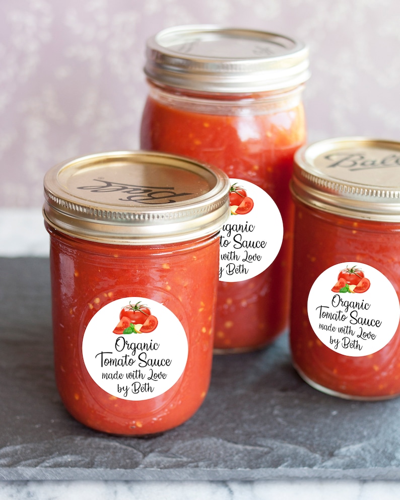 Tomato Sauce Labels Tomato Canning LabelTomato Sauce Label Etsy