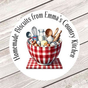Customized Baking Labels, Home Bakery Labels, Cottage Food Bakery Labels, Custom Stickers for Baked Goods, Farmhouse Kitchen Labels #2854