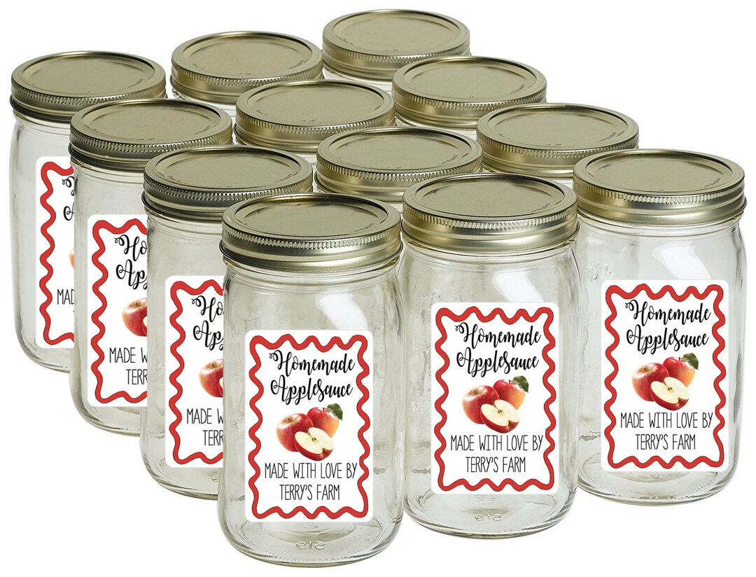 Applesauce Labels Canning Labels Apple Jelly Apple Butter Etsy
