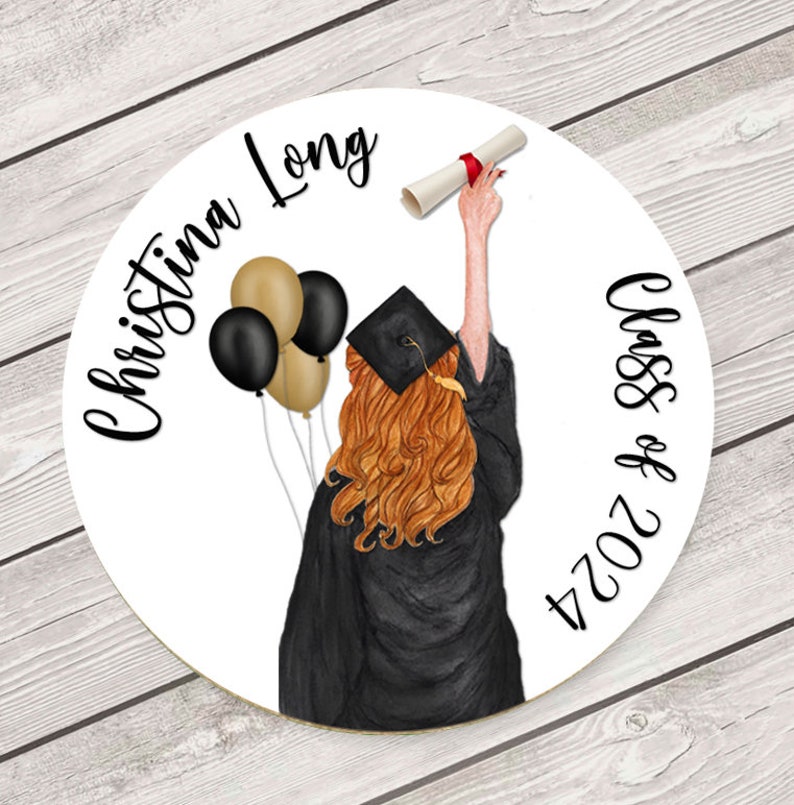 Graduation Stickers for the Class of 2024, Personalized Graduation Party Favor Labels, Graduation Envelope Seals, 2024 Graduate 2800 image 1