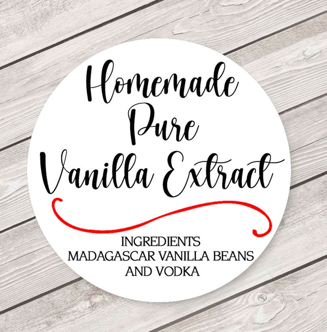 Vanilla Labels, Vanilla Extract Labels, Vanilla Bottle Labels, Homemade