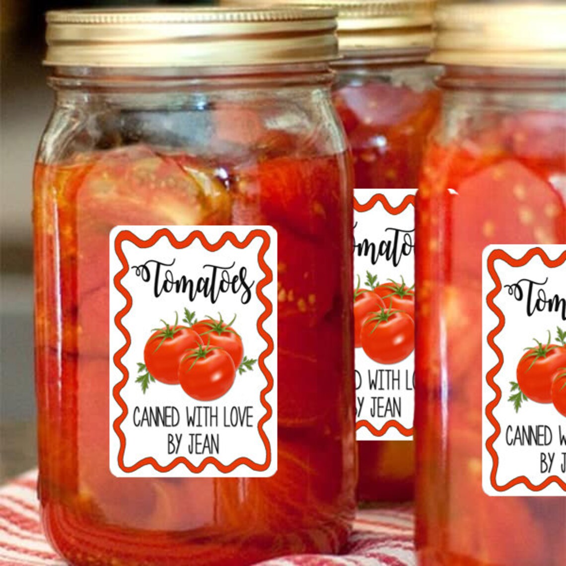Canned Tomato Labels Canning Labels Diced Tomato Labels Etsy