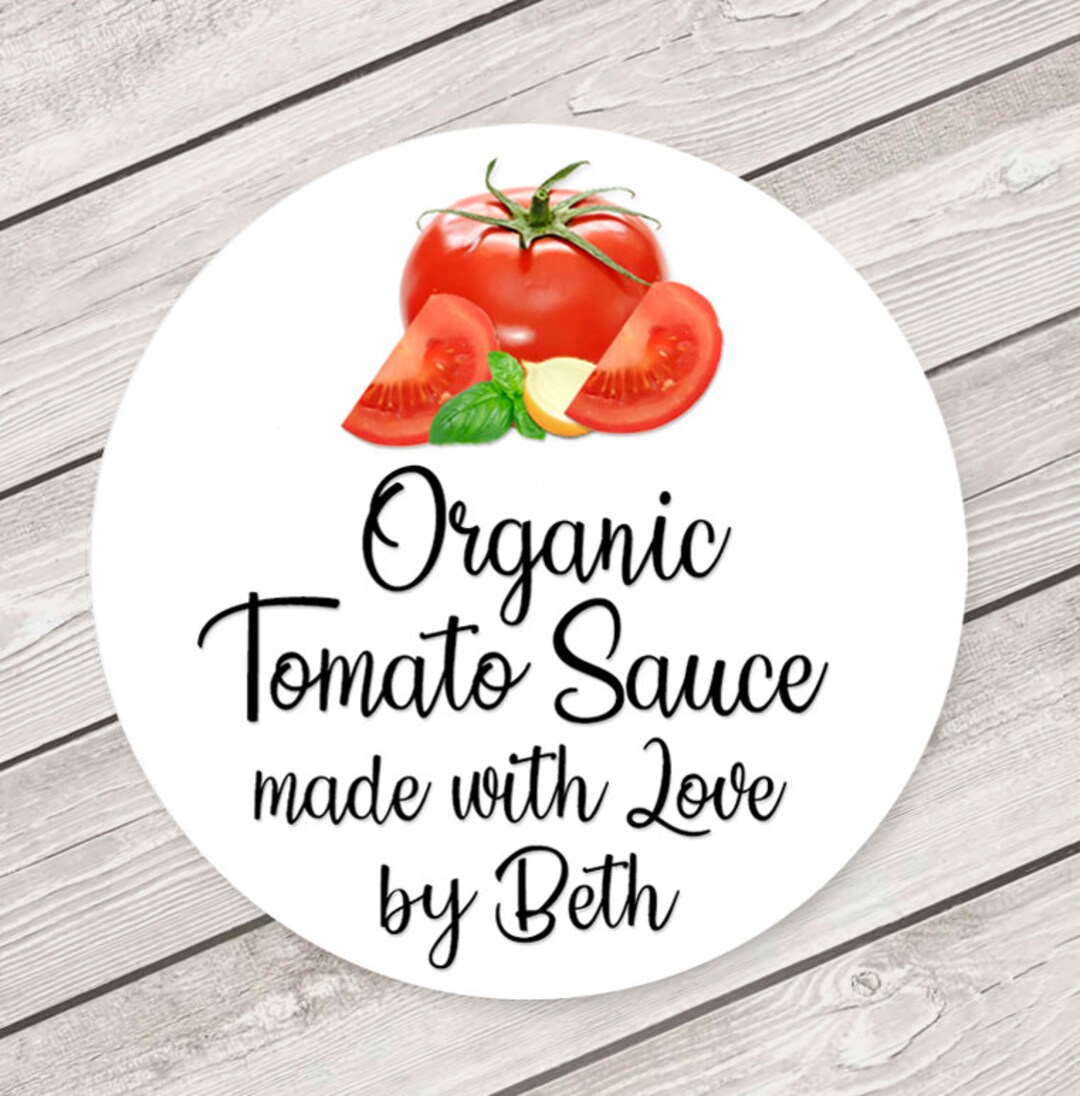 Tomato Labels Spahetti Sauce Labels Tomato Sauce Labels Custom Kitchen