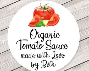 Tomato Labels | Spahetti Sauce Labels | Tomato Sauce Labels | Custom Kitchen Stickers | Pizza Sauce Labels | Mason Jar Stickers #1265