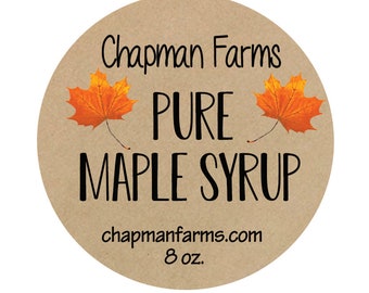 Maple Syrup Label, Canning Label, Custom Maple Syrup Labels, Maple Syrup Bottle Label, Mason Jar Label, Personalized Label #1133