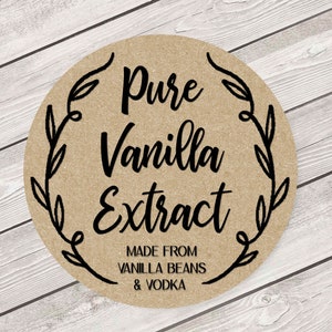 Vanilla Labels, Vanilla Bottle Labels, Vanilla Extract Labels, Homemade Vanilla Extract, Minimalist Vanilla, Modern Vanilla #1857