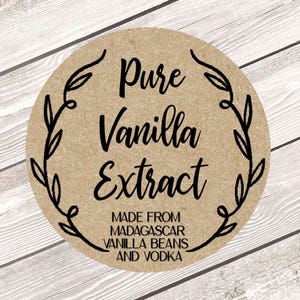 Vanilla Labels, Vanilla Bottle Labels, Vanilla Extract Labels, Homemade Vanilla Extract, Minimalist Vanilla, Modern Vanilla #1857