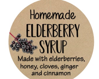 Canning Labels, Elderberry Syrup Label, Custom Syrup Label, Elderberry Syrup Bottle Label, Mason Jar Label, Elderberry Jam