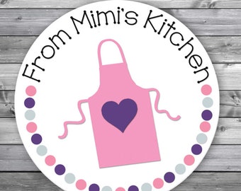 Personalized Stickers, From the Kitchen Of, Kitchen Stickers, Cookie Labels, Canning Labels, Baking Labels, SHEET OF 12 #73BB