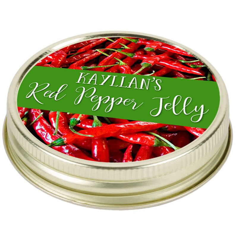 Canning Labels Mason Jar Labels Red Pepper Jelly Labels Etsy