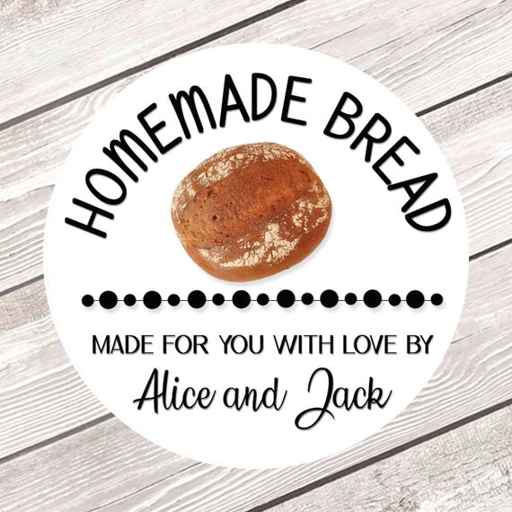 Baking Labels,Bread Labels,Bread Stickers, Homemade Bread, Personalized Kitchen Sticker,From the Kitchen of,Kitchen Label SHEET OF 12
