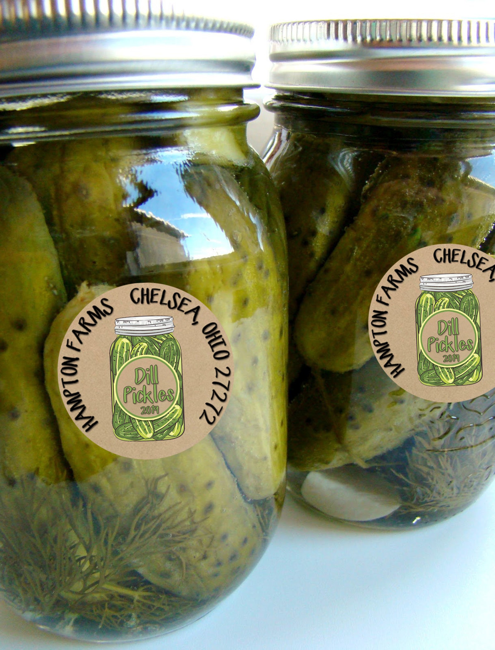 Pickle Label Dill Pickle Label Canning Label Mason Jar Etsy
