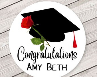 Graduation Stickers 2024 Graduating Class, Personalized Graduation Favors, Class of 2024, Grad Party Labels, Custom Graduation Labels #1311