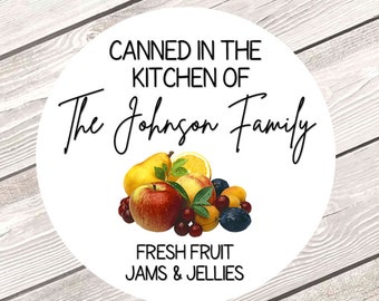 Personalized Jam Labels, Canning Stickers, Homemade Jams & Jellies