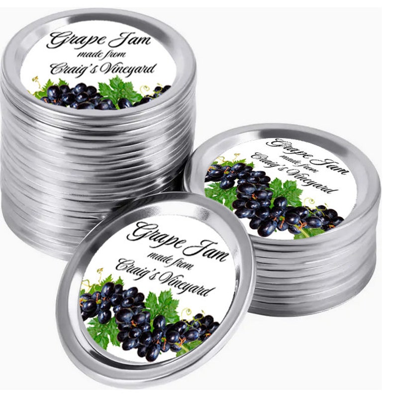 Personalized Jam Label, Labels for Mason Jar, Mason Jar Lid Label, Custom Jam Label, Jam Label, Jelly Label, Grape Jam Label 1864 image 6