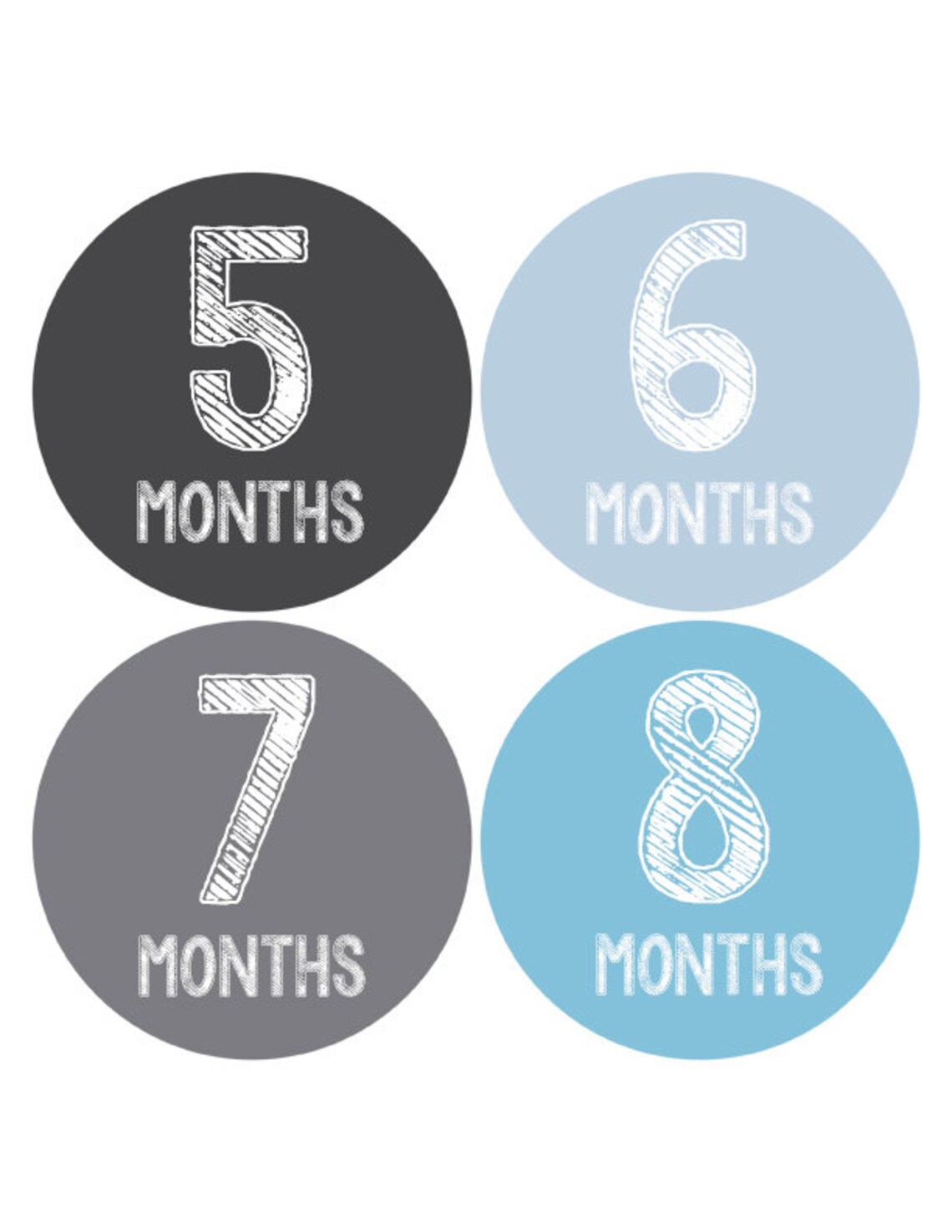 FREE GIFT Baby Boy Month Stickers Monthly Baby Sticker | Etsy