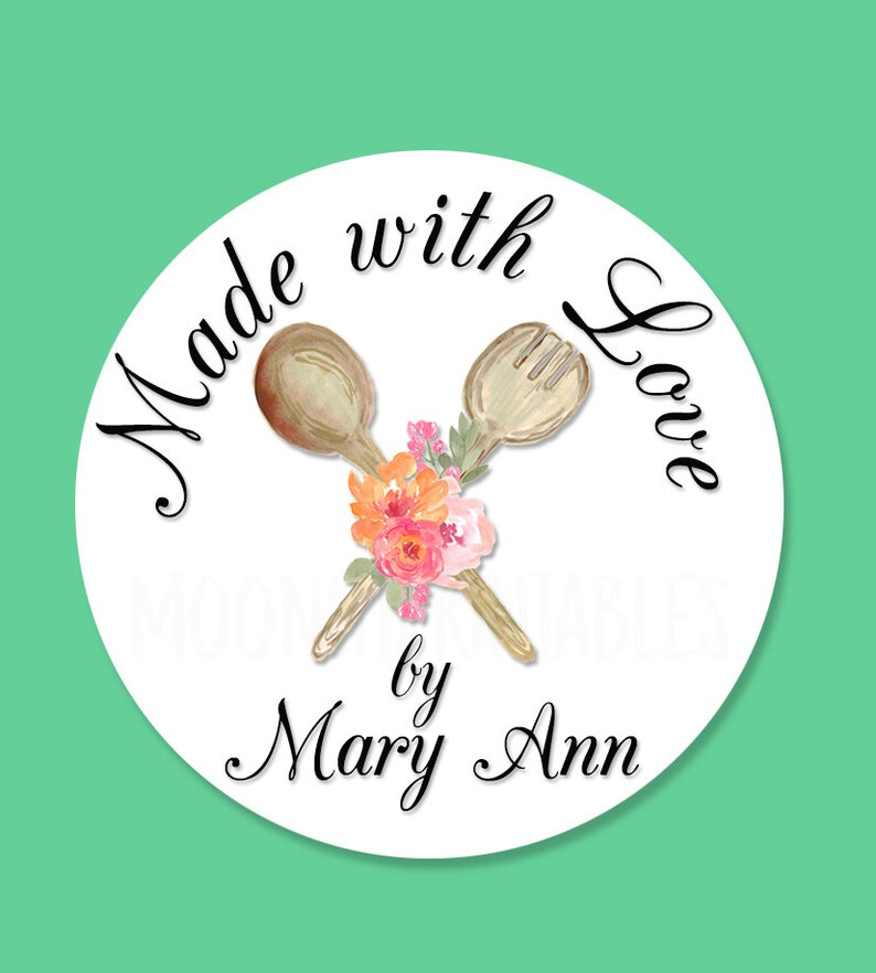 baking sticker bakery box sticker personalized baking etsy