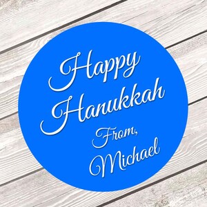 Custom Hanukkah Present Gift Tags and Stickers for Eight Nights of Chanukah, Personalized Hanukkah Labels for Festival of Lights #1774