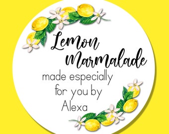 Canning Labels, Mason Jar Labels, Lemon Marmalade, Homemade Jam Labels, Personalized Jar Stickers, From the Kitchen, Vanilla Labels #806