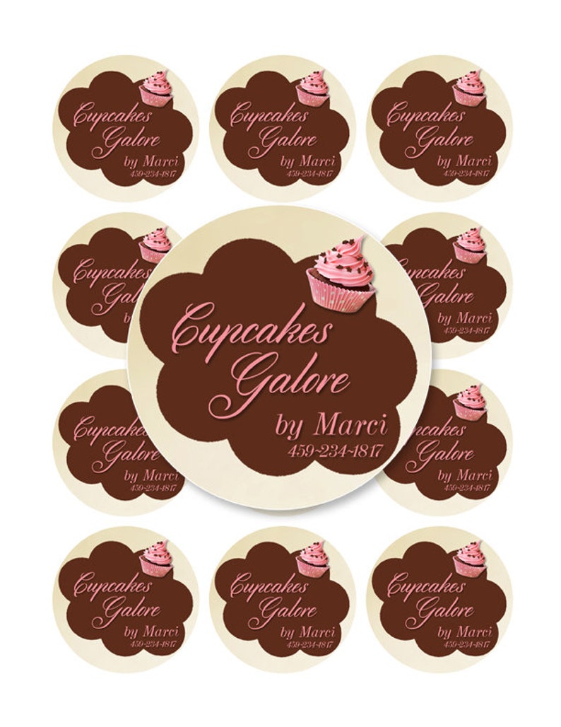 Bakery Box Stickers Baking Stickers Cupcake Stickers Etsy