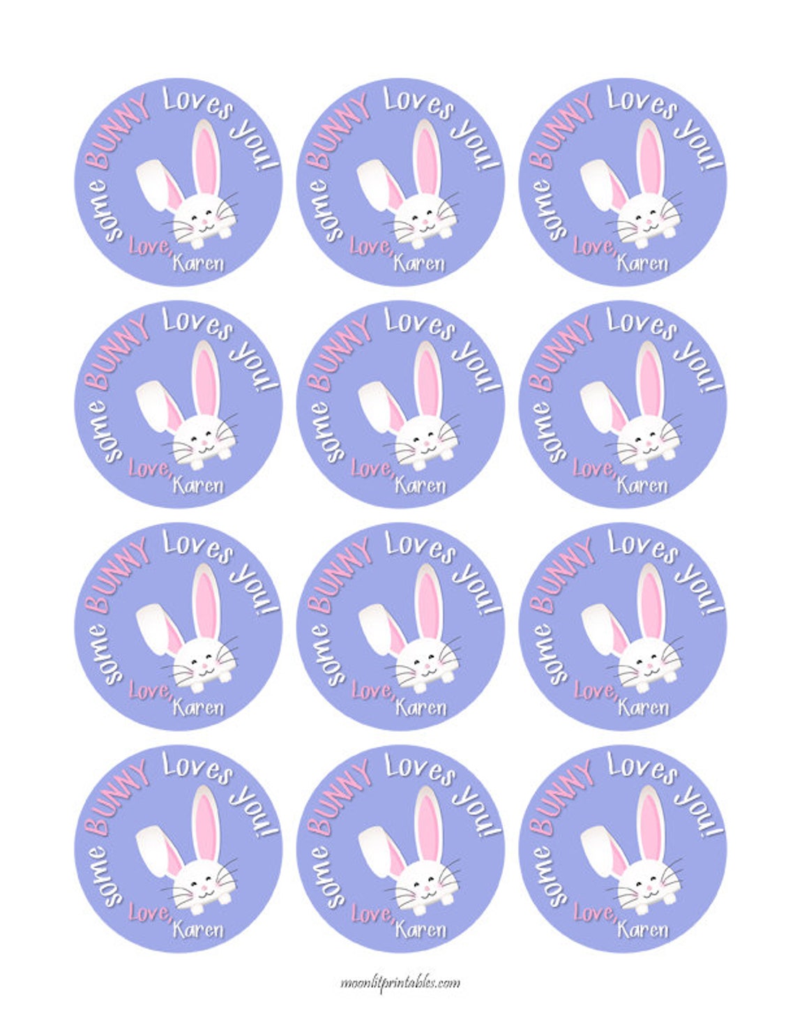 Easter Stickers Easter Bunny Stickers Happy Easter Easter Etsy