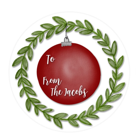 CHRISTMAS Personalised Wrapping Seal Stickers Present Gift Label kraft Chic 525