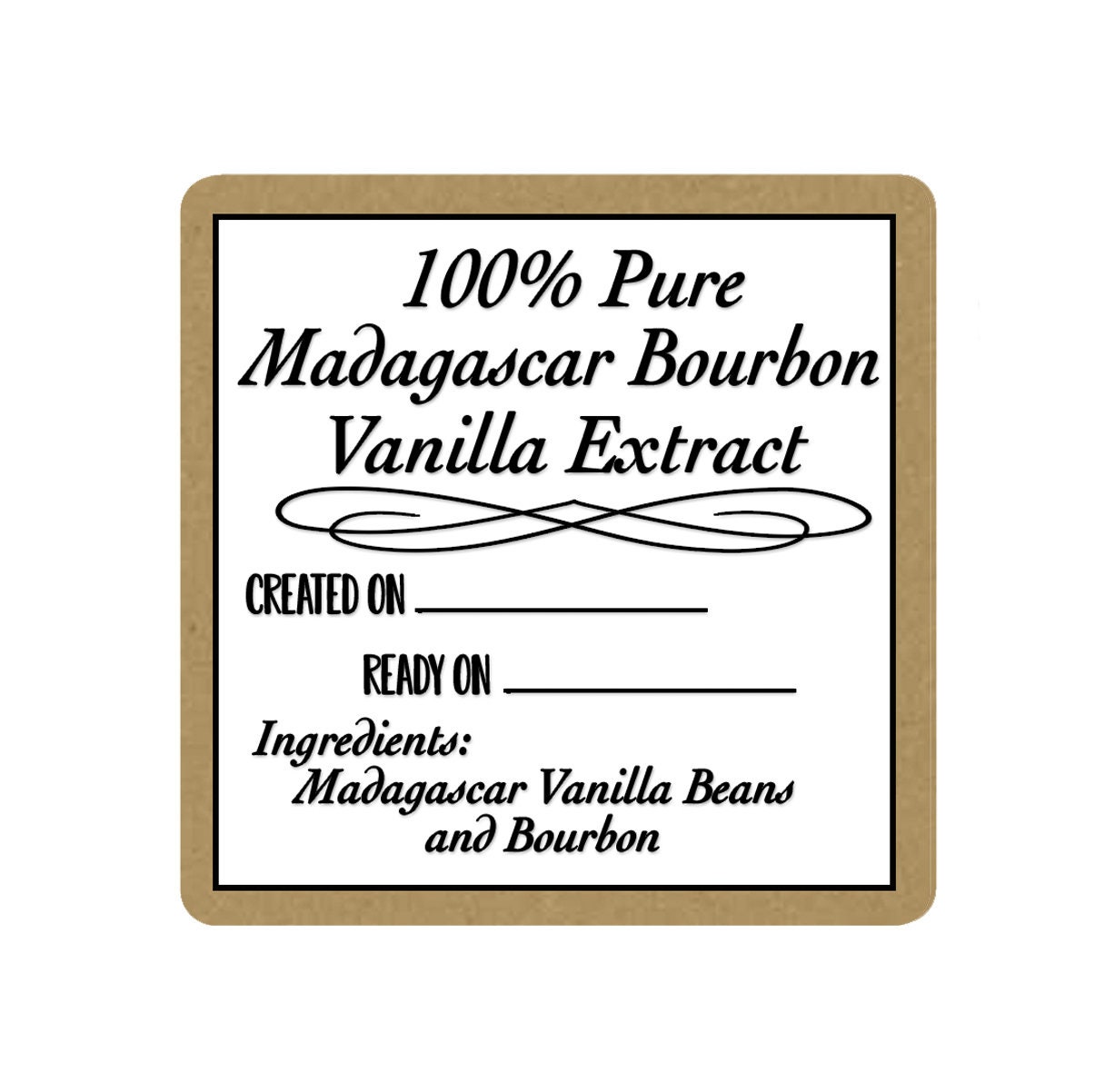 Vanilla Bottle Labels Vanilla Extract Labels Homemade Etsy