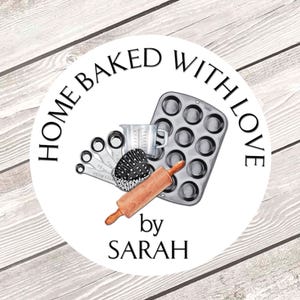 Homemade Baked Goods Labels, Custom Bakery Stickers, Cookie Packaging Labels, Cottage Food Labels, Personalized Baking Stickers #2862