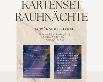 Set di biglietti di auguri per i dodici giorni di Natale, rituale dei 13 desideri per i dodici giorni di Natale, affermazioni e istruzioni per l'autostampa, compagno per affermazioni positive