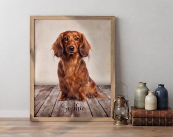Custom Watercolor Pet Portrait From Photo, Personalized Dog Artwork, Animal Painting, Pet Memorial Keepsake, Digital & Print